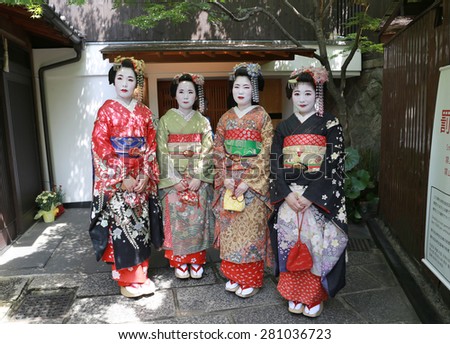 Young Pretty Geisha Kimono