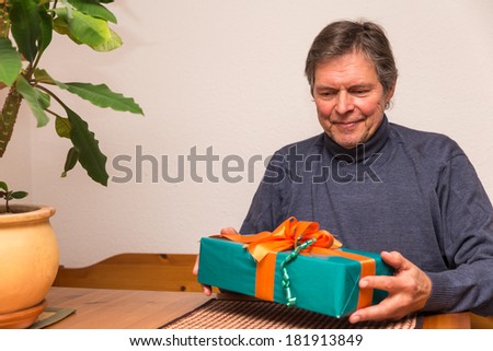 senior citizen gets a green gift