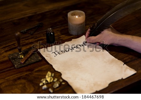 Man wrote his last will on a parchment
