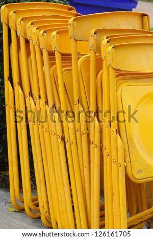 Folding chair  - yellow chair