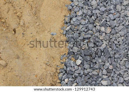 Stone and sand for cement - stone and sand background