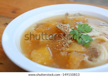 Chinese soup Fish maw soup
