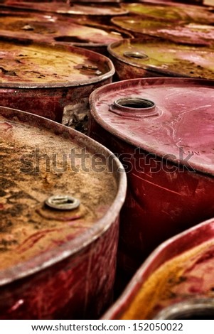 Red oil barrel background texture