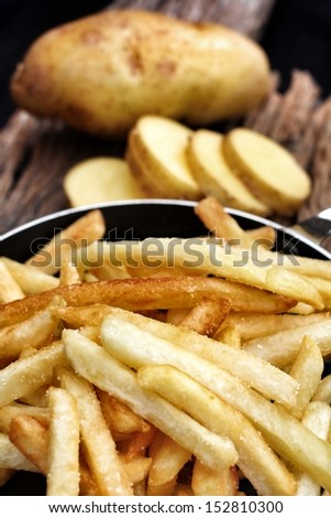French fries in the pan
