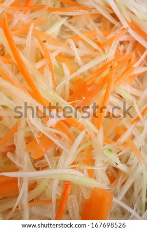 Papaya salad ingredients