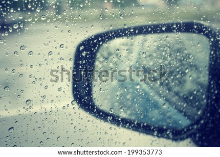 Water drop and car