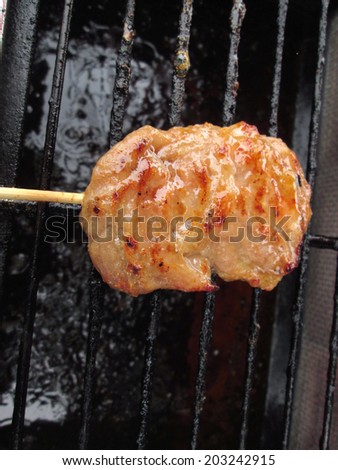 Bar-B-Q or BBQ grill of meat