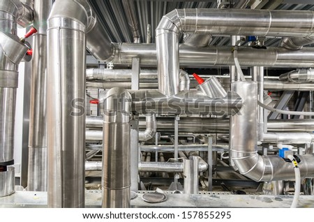 Pipes And Other Building Services In A Industrial Building