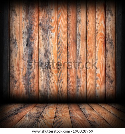weathered  brown  planks on interior architectural empty backdrop ready foo your design, wood finishing