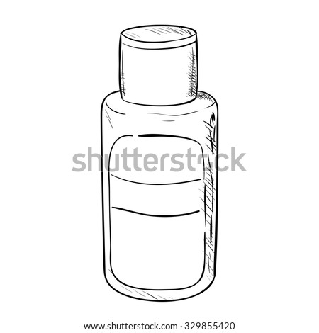 Vector Sketch Of Bottle. Hand Draw Illustration. - 329855420 : Shutterstock