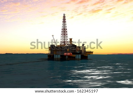 extraction of oil from oil platform