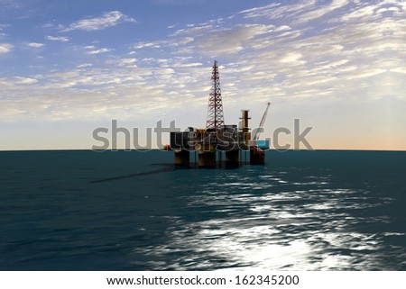 extraction of oil from oil platform