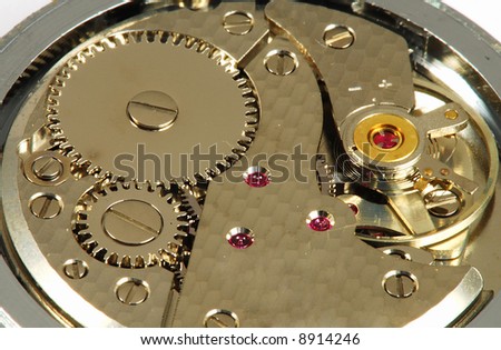 Mechanism of old clock - sprockets and ruby gems in the system are well visible