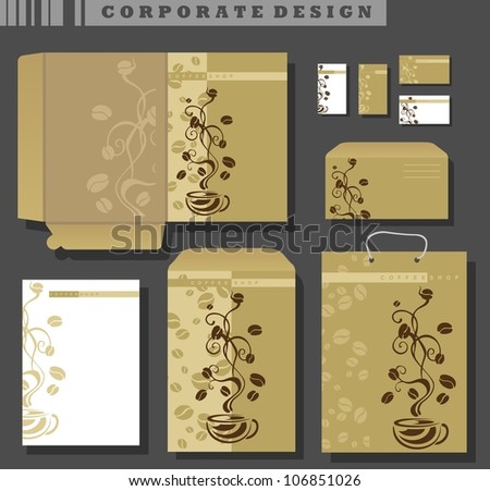 Coffee Shop Business Plan Template on Corporate Identity Templates For Coffee Shop Stock Vector 106851026