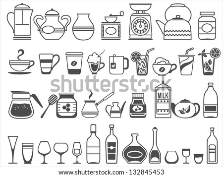 kitchen tools and utensils Vector illustration White areas are cut out kitchen tools and utensils Vector illustration White areas are cut out