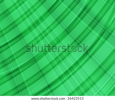 Green Abstract Background with Lines and Curves