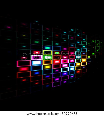 stock photo Multicolor abstract background design with a black background