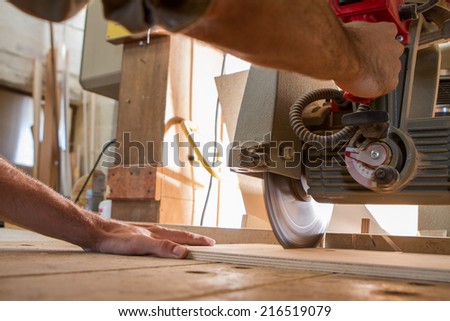 working with circular saw