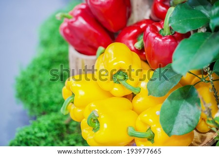 Fresh Bell Pepper healthy paprika,sweet pepper vegetable green yellow red Bell Pepper food fresh healthy natural paprika