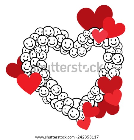 emotions smile heart love happy vector Valentine day , EPS 10