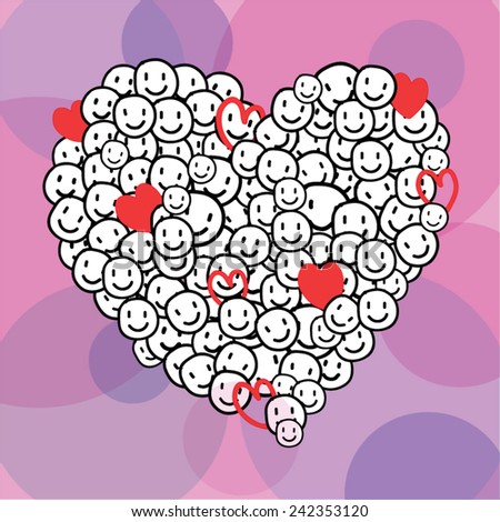 emotions smile heart love happy vector Valentine day , EPS 10
