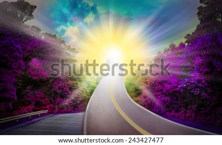 Sun Way heaven Violet Blue amazing beautiful shining stars 	Full sun Way heaven blue and yellow amazing wonderfully beautiful shining stars color think for God,Exceed the actual