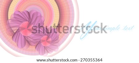 pink flower on circle radius colorful effect graphic design decorate for you created
