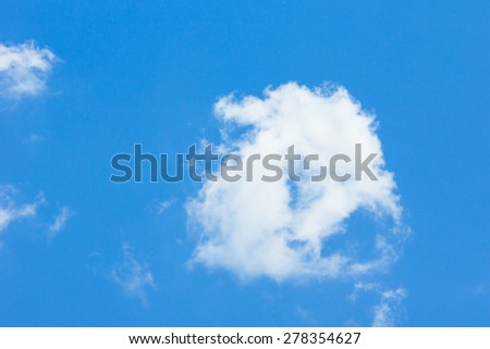 Cloud shaped Carp fish head on blue sky - Strange natural clouds as seen in the nature