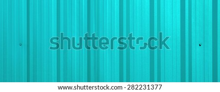 Corrugated sheet as background - aqua green color