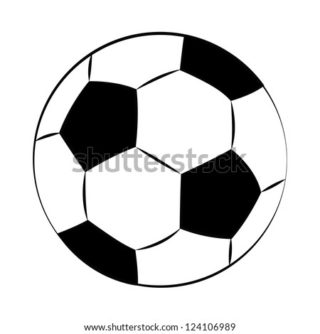 Black Outline Vector Football On White Background.   124106989    football black background