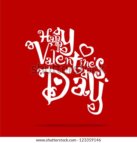 Greeting card Happy Valentine's Day line vector illustration EPS 10 Greeting card Happy Valentine's Day line vector illustration EPS 10