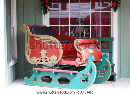 stock photo : Christmas sleigh