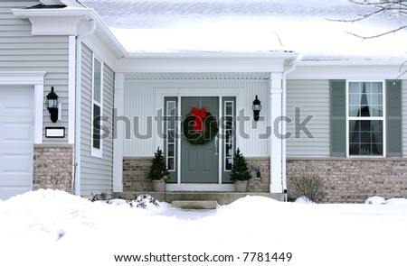 Christmas Wreath on the front door