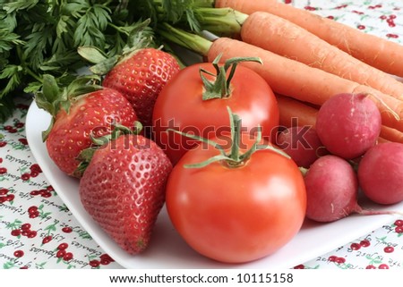 Fresh veggies and fruit