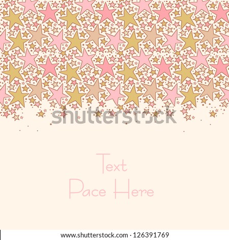 Starry horizontal banner Decorative scribble border with stars Childish template for design and decoration Starry horizontal banner Decorative scribble border with stars Childish template for design and decoration