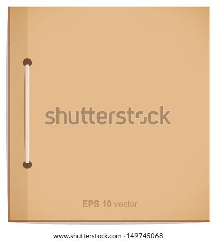 Vector isolated craft notebook, copybook leaf. Empty blank for rating, notes. School and business template