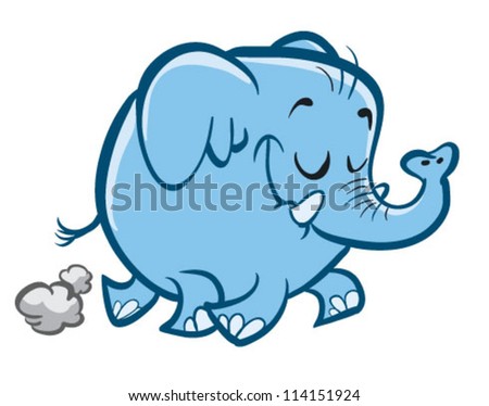 elephant running cartoon
