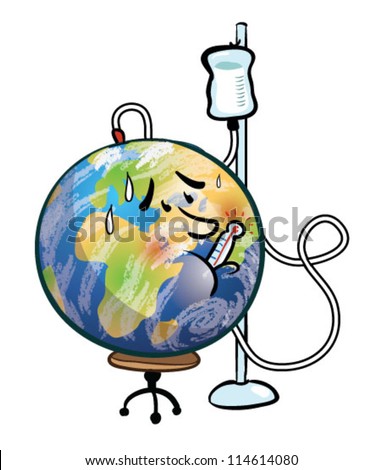 Cartoon Sick Earth