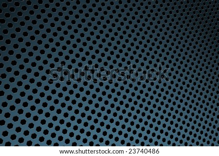 Metallic honeycomb pattern with spotlight