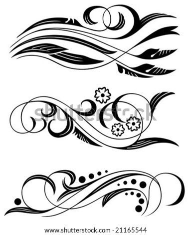 Logo Design Banners on Grunge Banner Background Black Design Elements Fashion Ornament