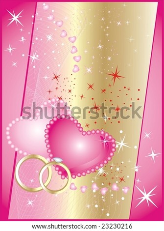 stock vector Hearts and stars Background for wedding card Vector