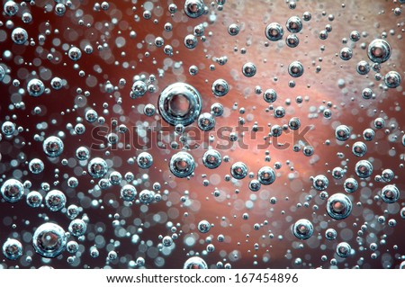Air bubbles in a liquid. Abstract background. Macro