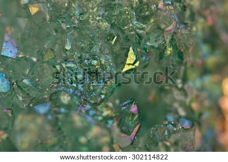 Druse green crystals Agate SiO2 silicon dioxide. Macro. Fantastic Beautiful Background for successful Your project