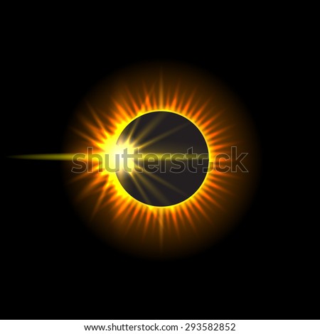 Moon eclipse realistic icon vector