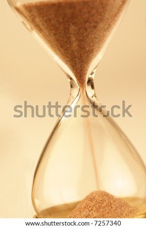 Hourglass counting the time is running out