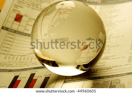 Globe on a business document