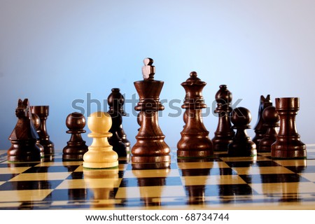 Chess game comes to an end. The king is checkmated.