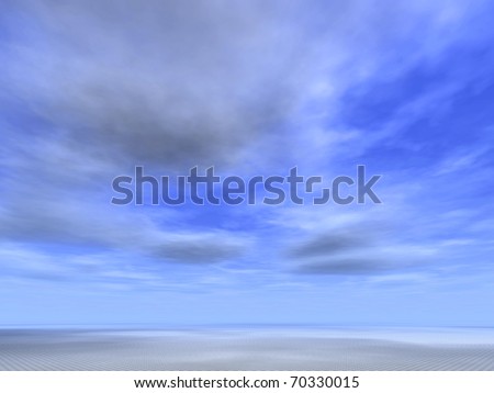 Virtual Landscapes Clouded Sky With Infinite Ground 01a