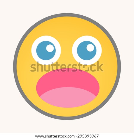 Scared - Cartoon Smiley Vector Face