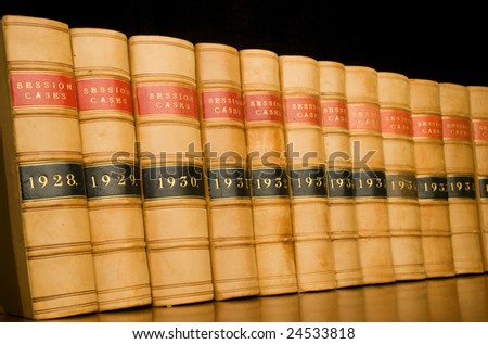 A row of legal case reports.
